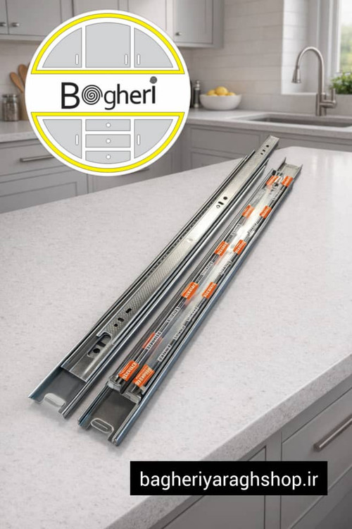 ریل کابینت سه تیکه عرض 4.5 امیت سایز 20 سانتیمتر